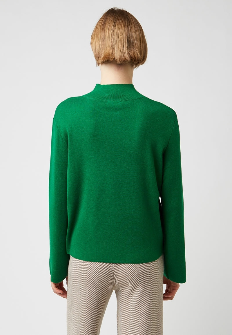 Pull Col Montant - Vert - Femme