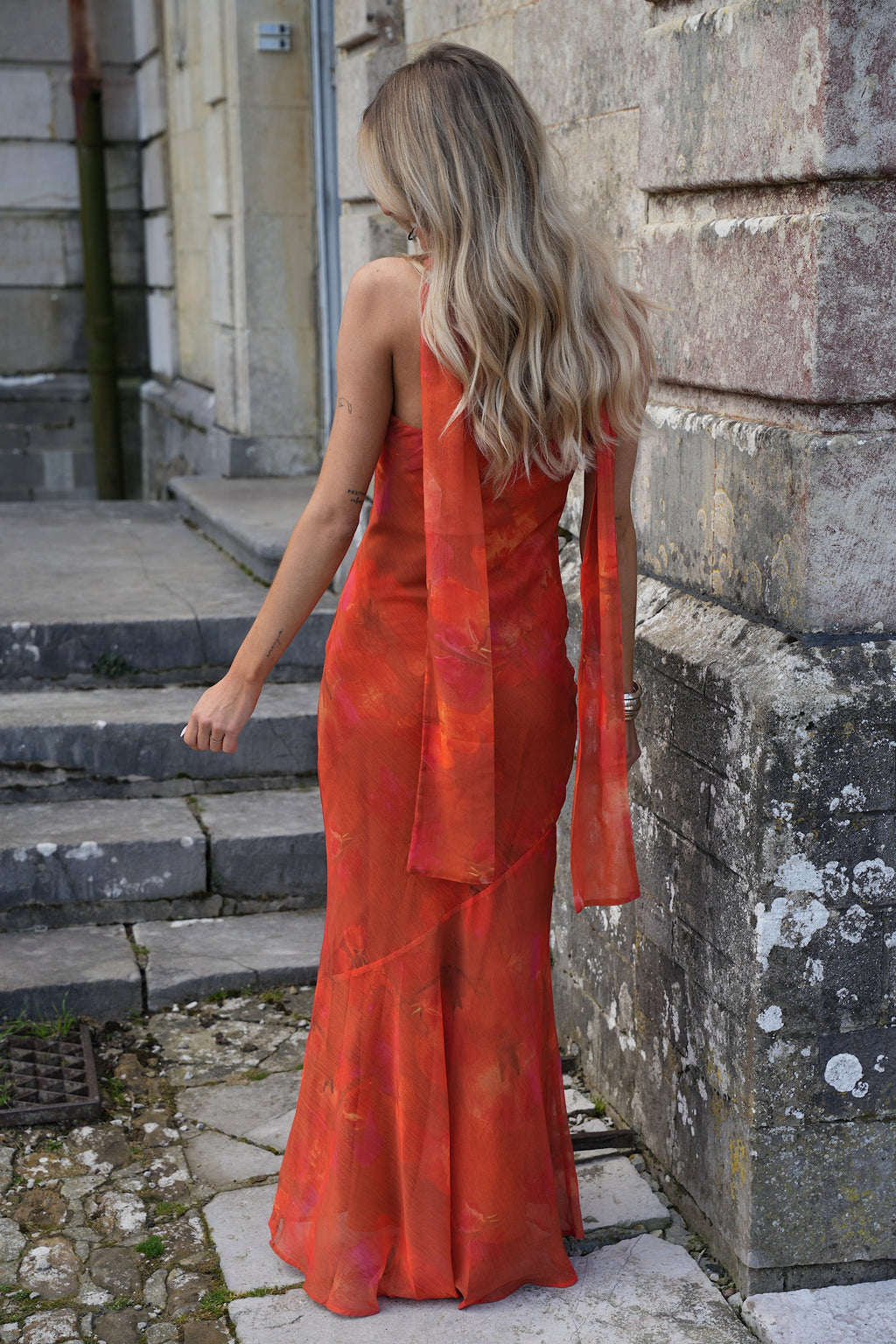 Mia Naranja Oscuro - Vestido Sin Tirantes