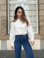 Alma Ecru Lace Blouse