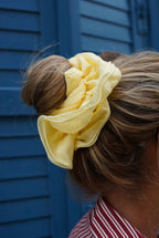 Maxi chouchou froufrou jaune
