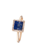 Ring "Fiona" Lapis - Golden Brass