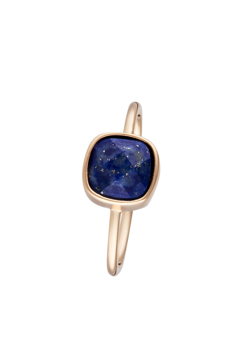 Ring "Ella" Lapis - Golden Brass