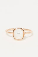 Adélie" Ring Mother-of-Pearl - Gold Brass