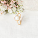 Adélie" Ring Mother-of-Pearl - Gold Brass