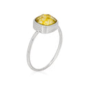 Bague "Ella" Topaze Jaune - Laiton