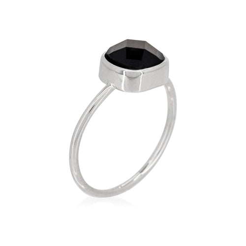 Anillo "Ella" Onyx - Latón