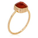 Bague "Ella" Agate Rouge - Laiton Doré