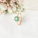 Ring "Ella" Aventurine - Golden Brass