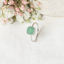 Ring "Ella" Green Amazonite - Brass