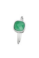 Bague "Ella" Agate Verte - Laiton