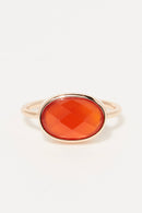 Ring Alessia Agate - Golden Brass