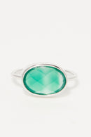 Bague Alexine Agate - Laiton