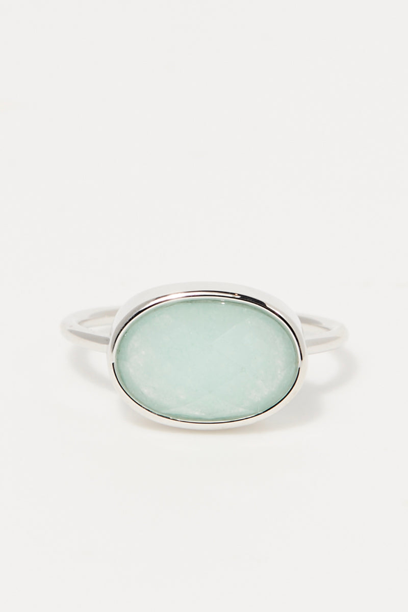 Bague Aliya Amazonite - Laiton