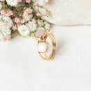 Amaïa Anillo Cuarzo Rosa y Nácar - Oro Latón