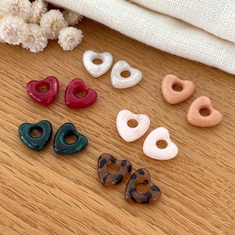 Heart "Lovo" acetate-Earrings-instants-plaisirs-Nude-Instants Plaisirs | Jewelry