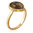 Ring "Ilya" Labradorite - Golden Brass