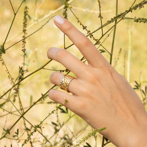 Bague "Justine" - Laiton Doré