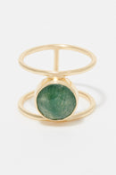 Ring "Nicole" Aventurine - Golden Brass