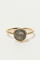 Labradorite Ring - Golden Brass