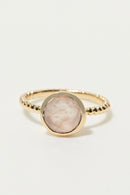 Bague Cassilda Quartz Rose - Laiton Doré