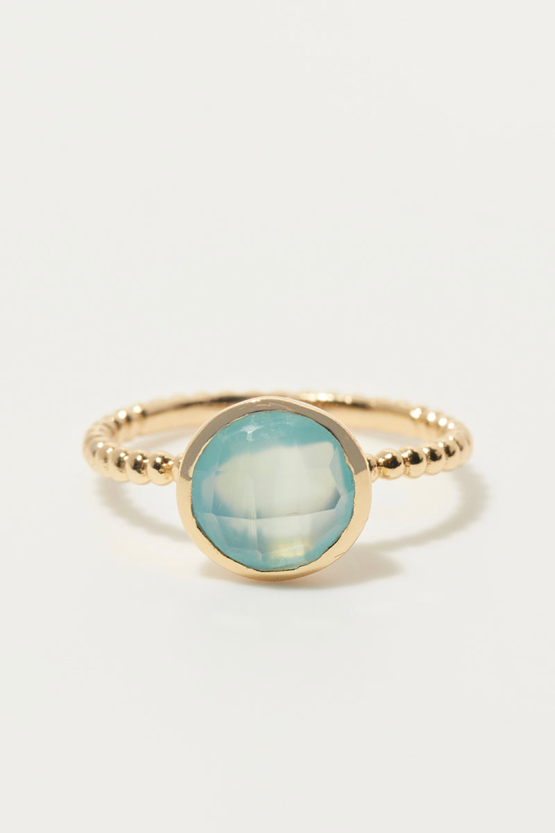 Ring "Paraiba" - Gold brass