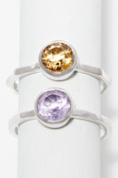 Ring "Cléa" Amethyst - Brass