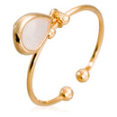 Adjustable Ring "Louise" Rose Quartz - Gold Brass