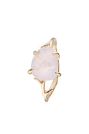 Ring "Lily" Rose Quartz - Gold Brass