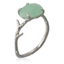 Lily" ring Green aventurine - Brass