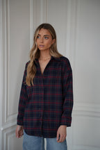 Amanda Burgundy - Checked Shirt