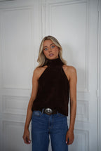 Ceinture Tressée - Suzon Chocolat/Argent