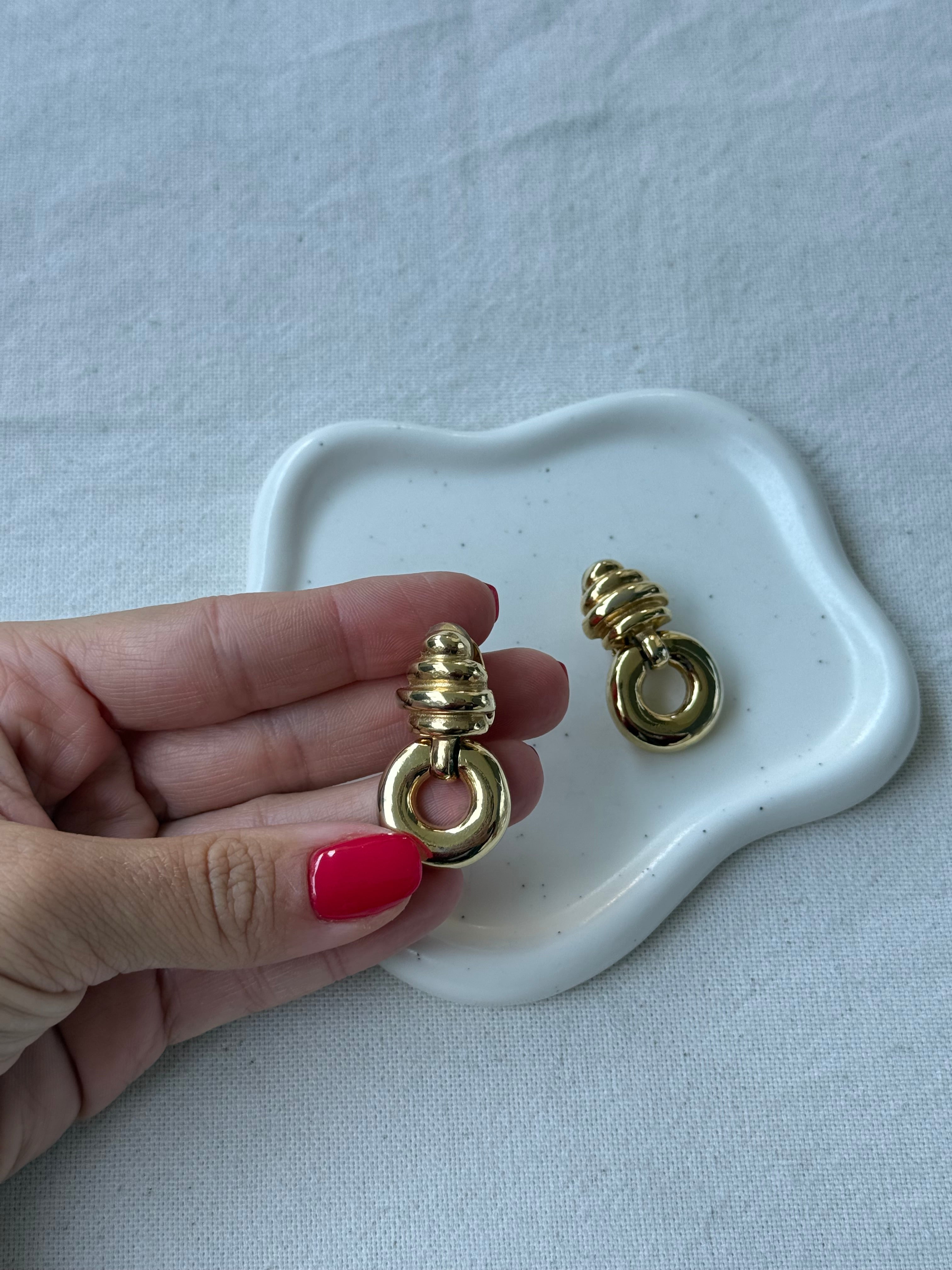 Pendientes Vintage - Colgantes Dorados