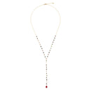 Maria" Multicolor Tourmaline Necklace - Gold Brass