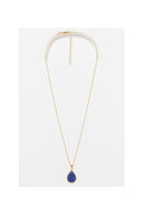 Collier "Matéa" Lapis - Laiton Doré