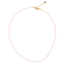 Eléa" Necklace White Jade - Gold Brass