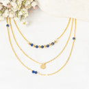 Necklace "Eliess" Lapis-Lazuli - Golden Brass