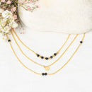 Necklace "Eloan" Agates - Gold brass