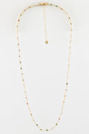 Necklace "Elisa" Mix Agate - Golden Brass