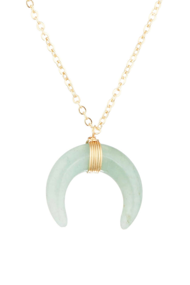 Collier "Loreleï" Aventurine Verte - Laiton Doré