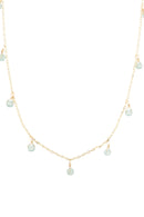 Lisa" necklace Green aventurine - Gold-plated brass