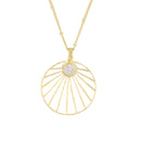 Ania" Moonstone Necklace - Gold Brass