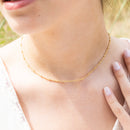 Choker" necklace - Gold-plated brass