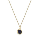 Collier "Elizabeth" Lapis Bleu - Laiton Doré