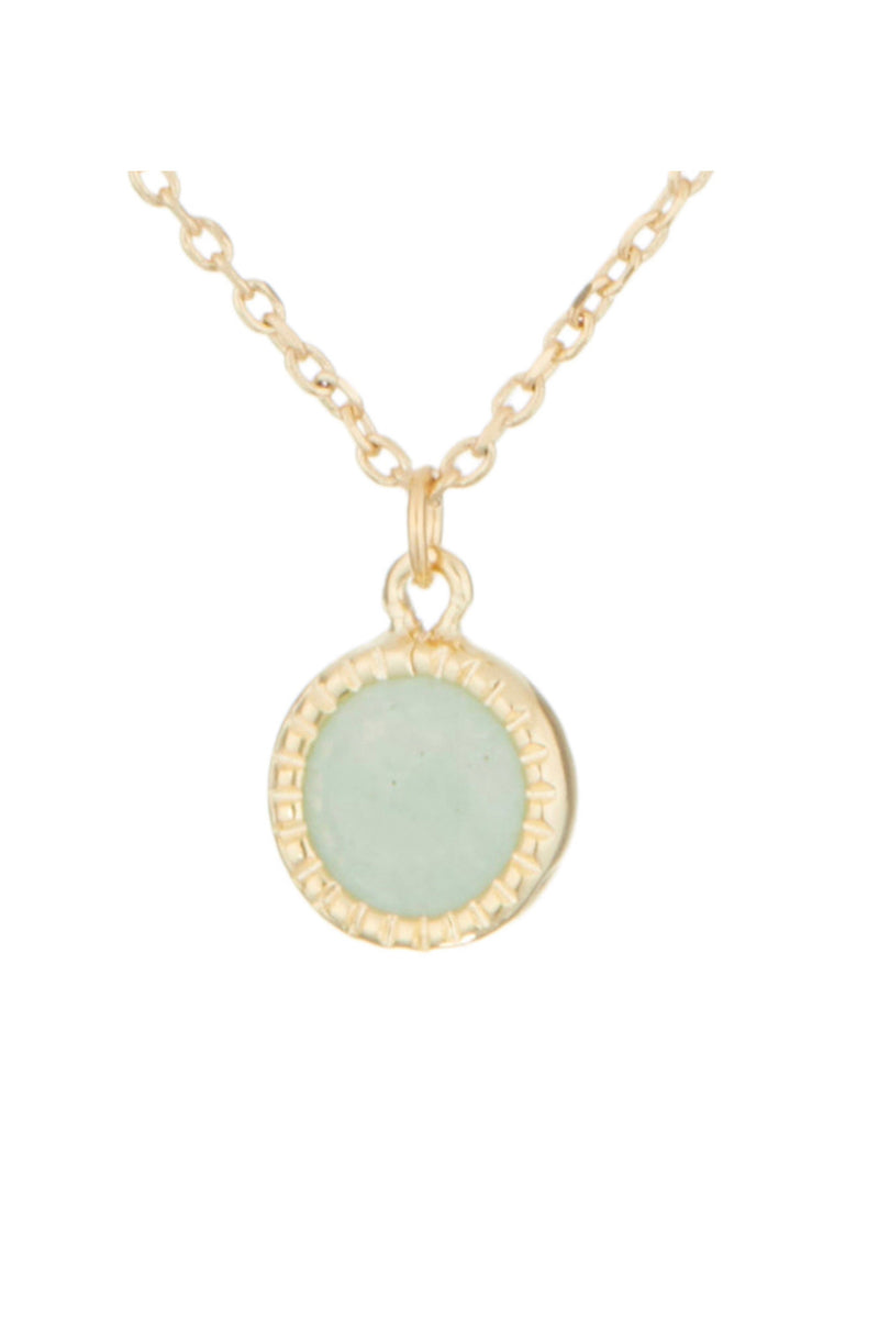 Elizabeth" necklace Green aventurine - Gold-plated brass