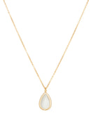 Lila" Crystal Necklace - Golden Brass