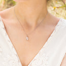 Collier "Lora" Quartz Rose - Laiton