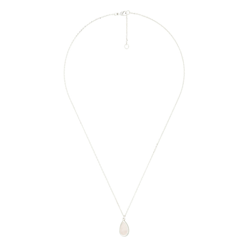 Necklace "Lora" Rose Quartz - Brass