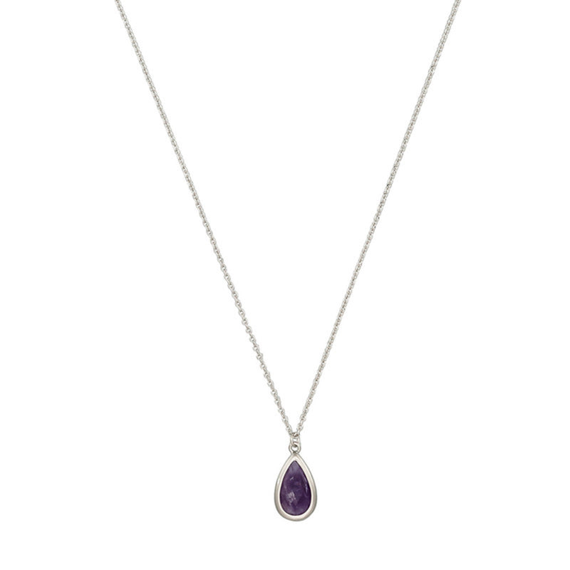 Necklace "Lora" Amethyst - Brass