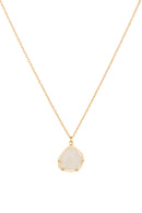 Collier "Charlie" Quartz Rose - Laiton Doré