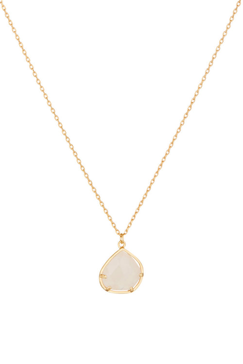 Necklace "Charlie" Rose Quartz - Gold Brass